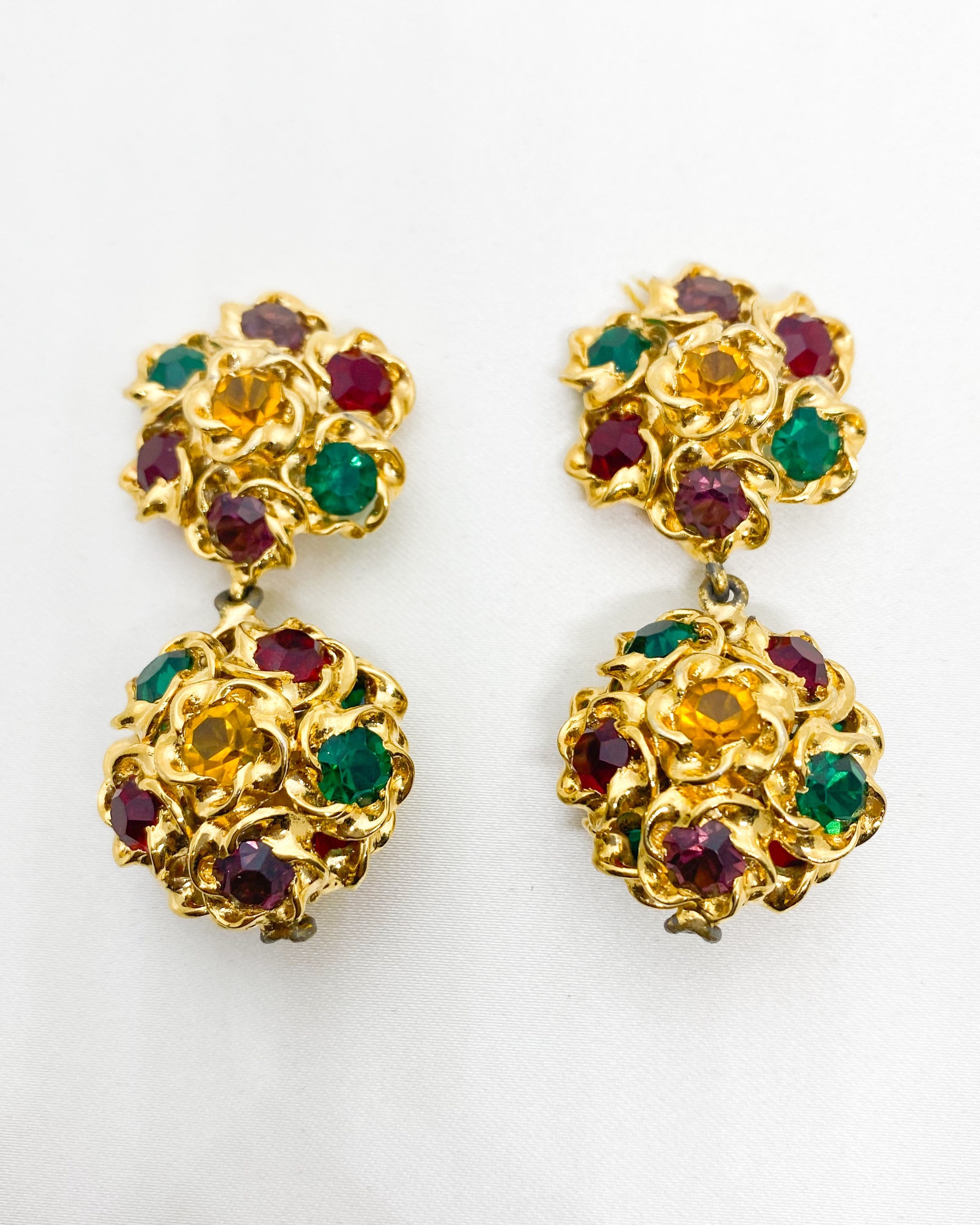 1980s Swarovski Moghul India Inspired Clip On