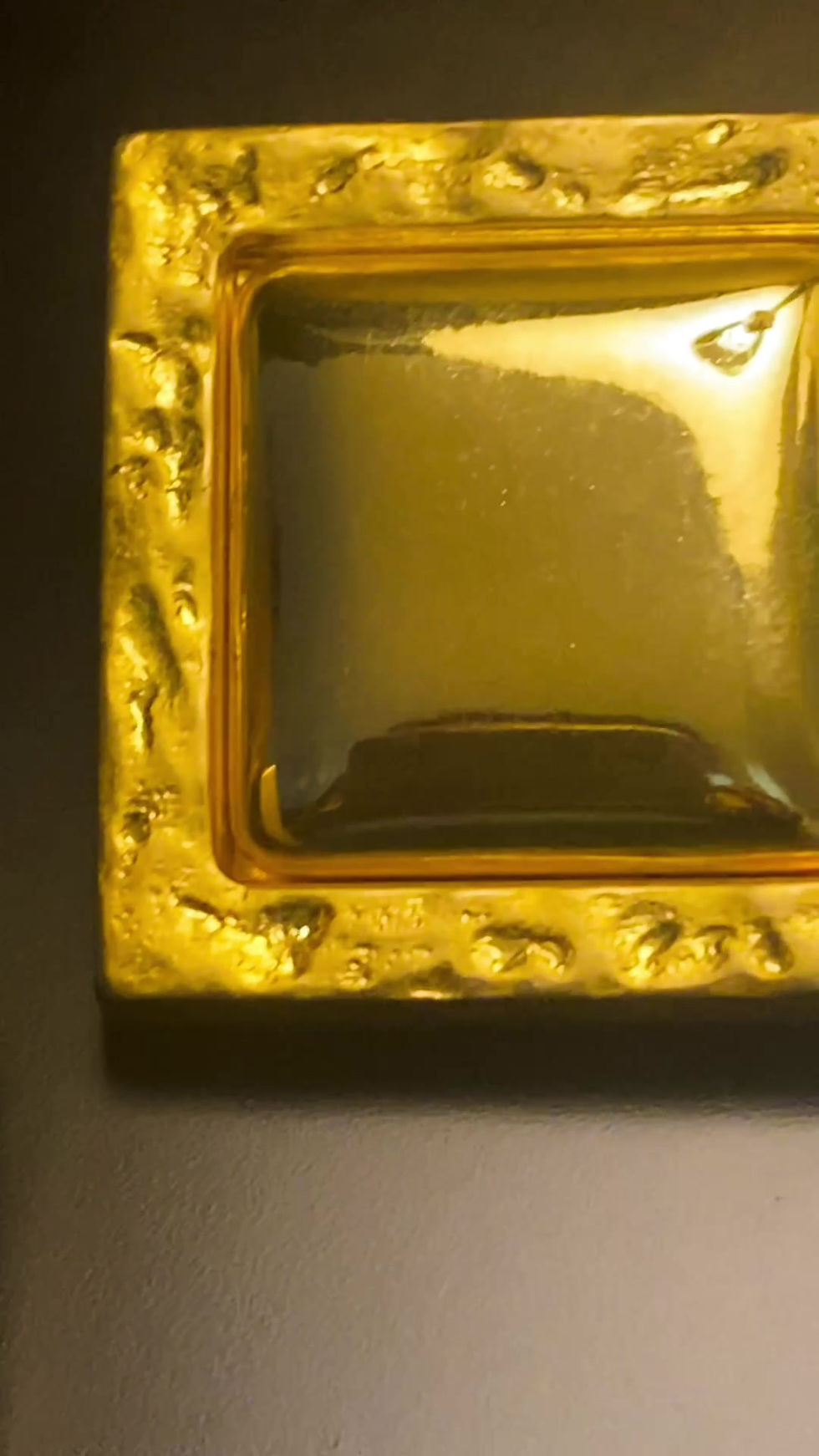 Thumbnail: 1980s Vintage Large Golden Square Clip on
