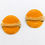 Thumbnail: 1980s Glossy Orange Enamelled Disc Earrings