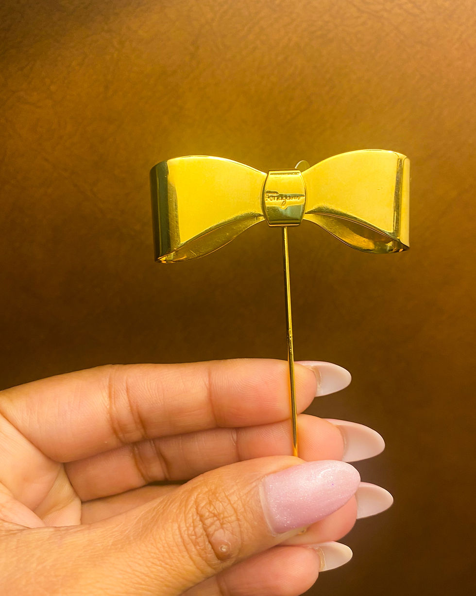 Thumbnail: Legacy Collection | 1990s SALVATORE FERRAGAMO Bow Pin Brooch