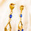 Thumbnail: 1980s Frank Usher Sapphire Pearl Chandelier Shoulder Duster (Piercing)