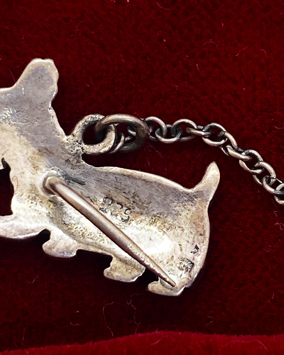 Thumbnail: 1920s Silver Marcasite “Lady & Her Scottie” Brooch