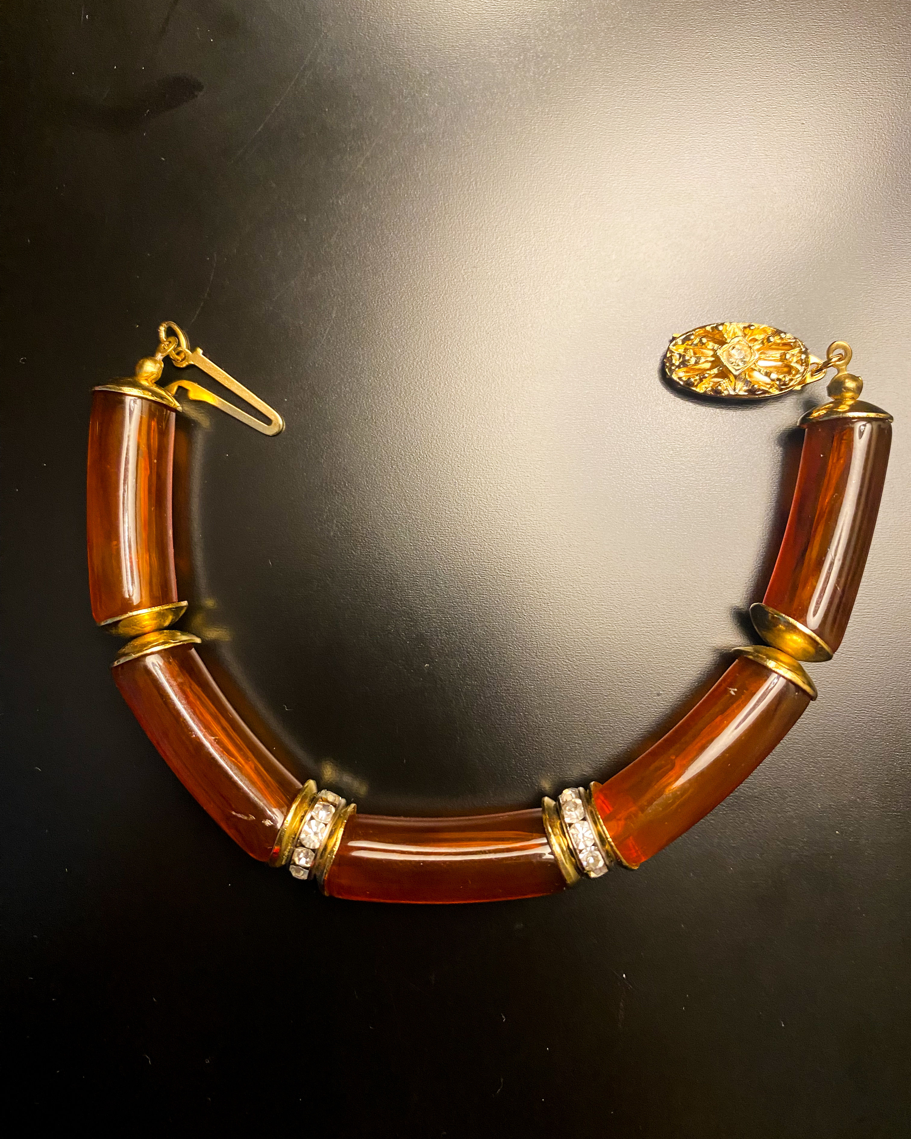 Vintage Agate Beads Brown Bracelet