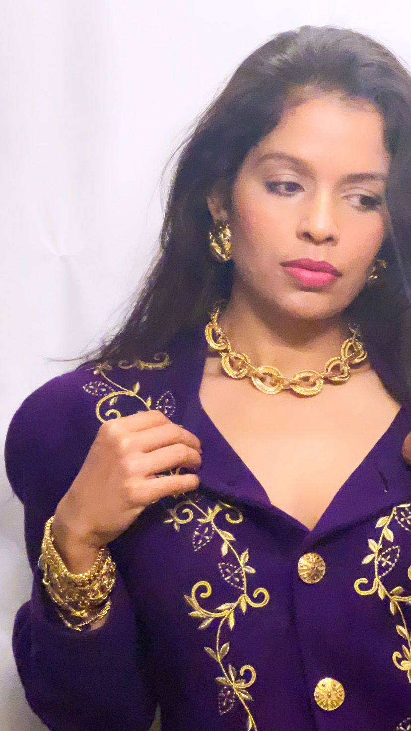 Thumbnail: Naomi - 1980s Maximalist Statement Chain Choker & Bracelet set