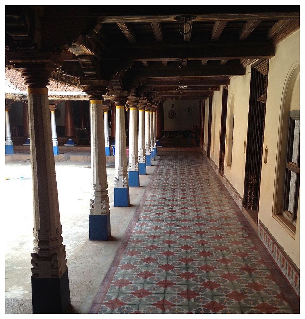 Corridor of an older Chettinad home from Belle Desi
