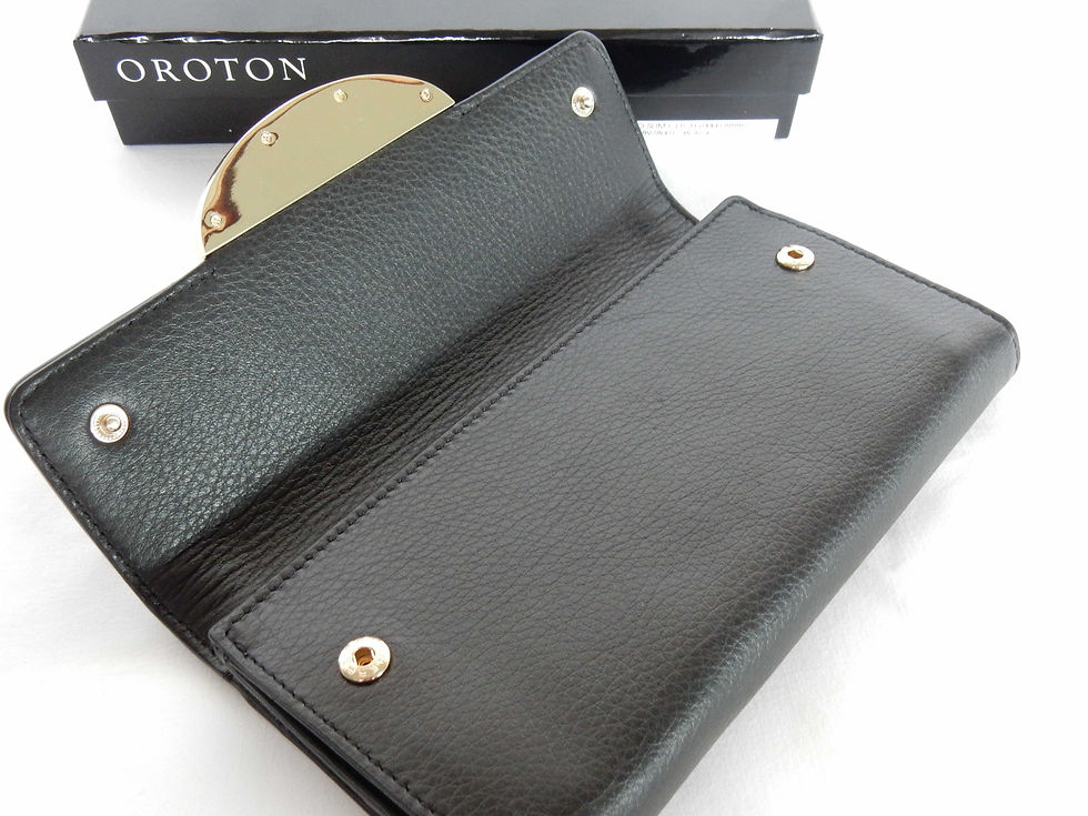 Thumbnail: OROTON LIRIO SLIM CLUTCH /  WALLET - BLACK LEATHER