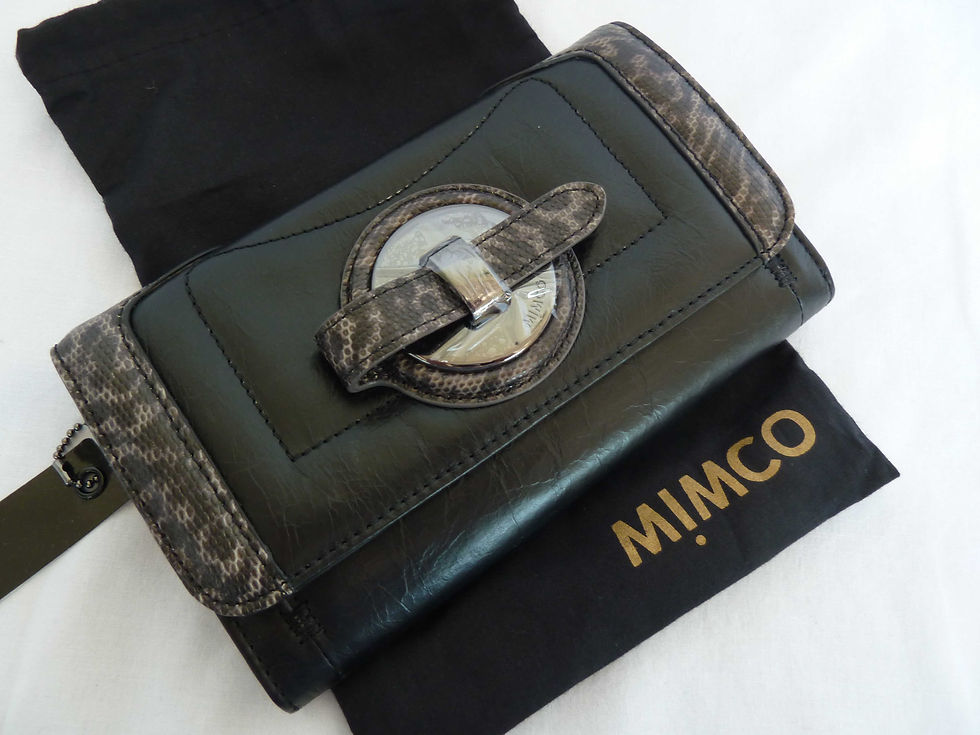 Thumbnail: MIMCO POSEIDON LARGE LEATHER WALLET BLACK