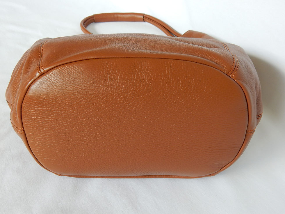 Thumbnail: OROTON KIERA B TAN LEATHER HOBO HANDBAG