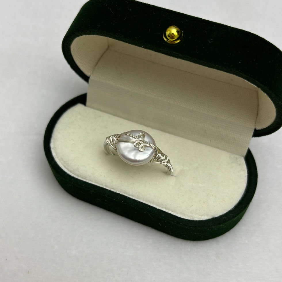 Thumbnail: Handmade Freshwater Pearl Ring