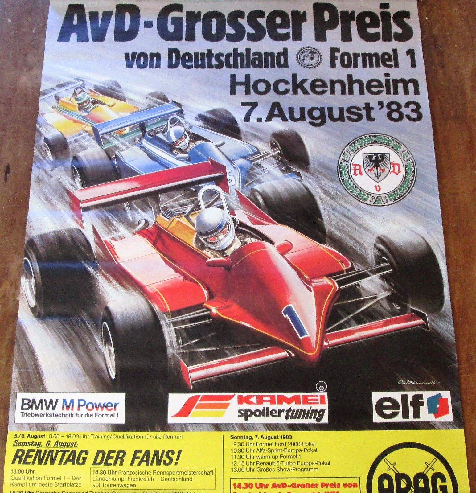 1983 Hockenheim F1 GP Poster