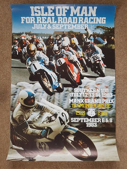 Original Poster-Southern 100-Manx GP-1983