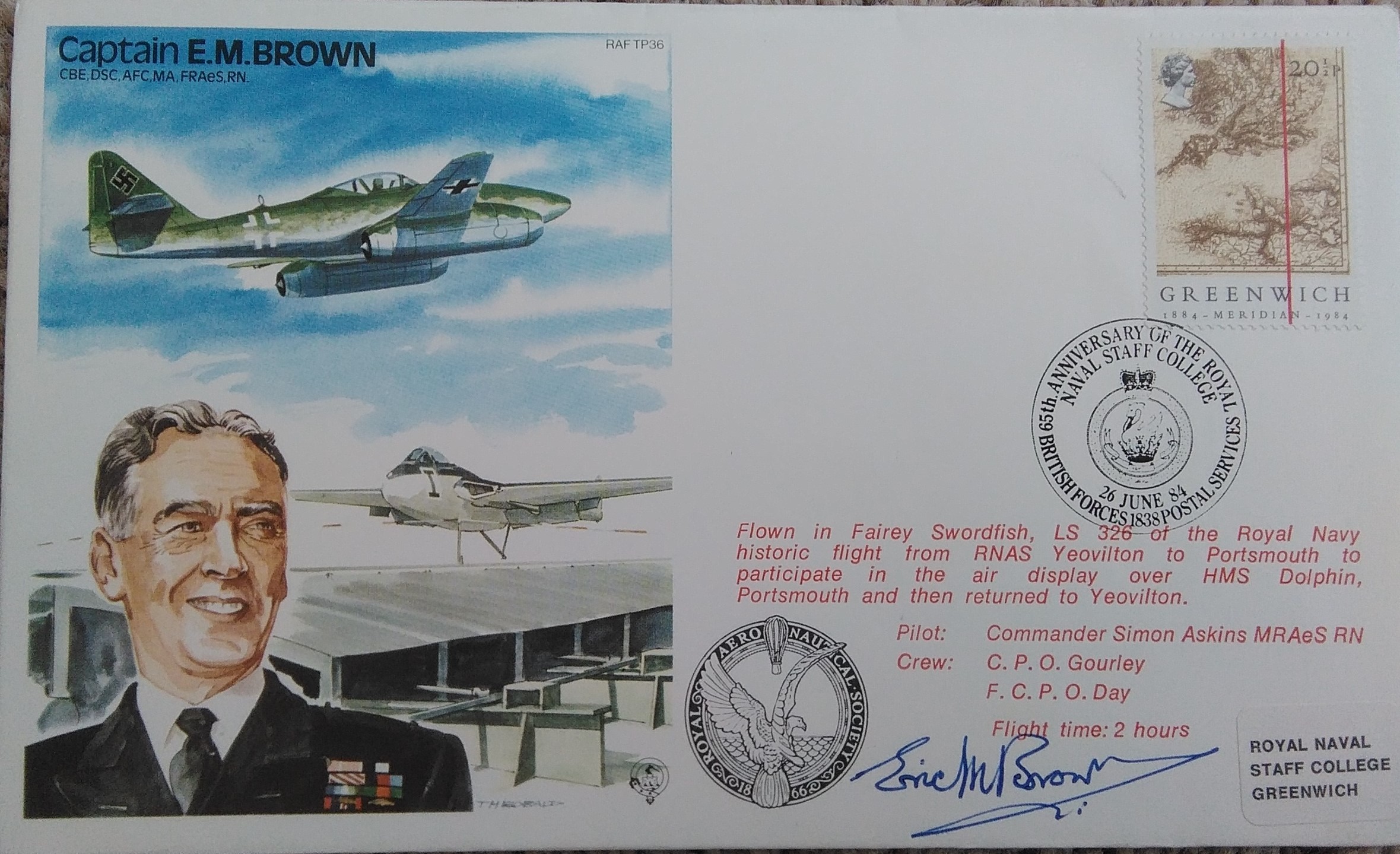 Eric Brown Signed First Day Cover