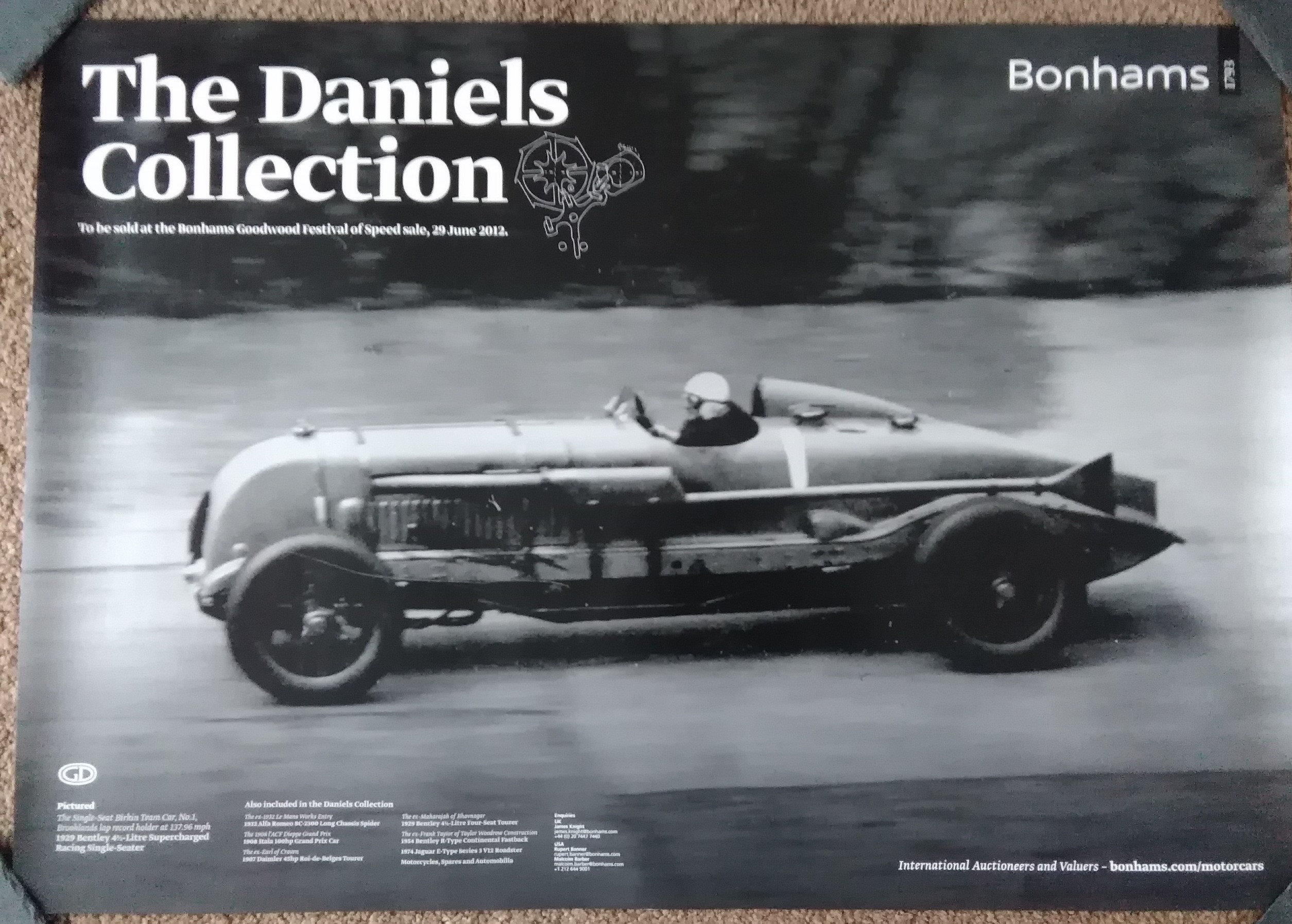 Goodwood 2012 Bonhams Auction Poster