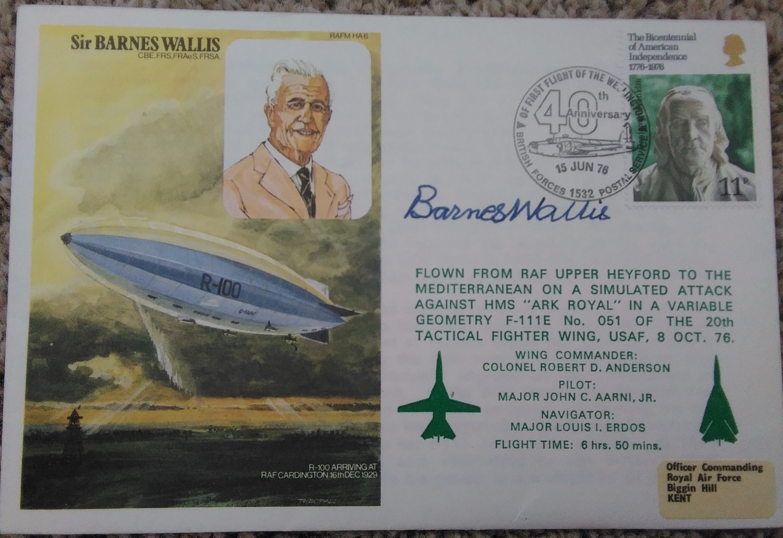 Barnes Wallis Signed Own FDC