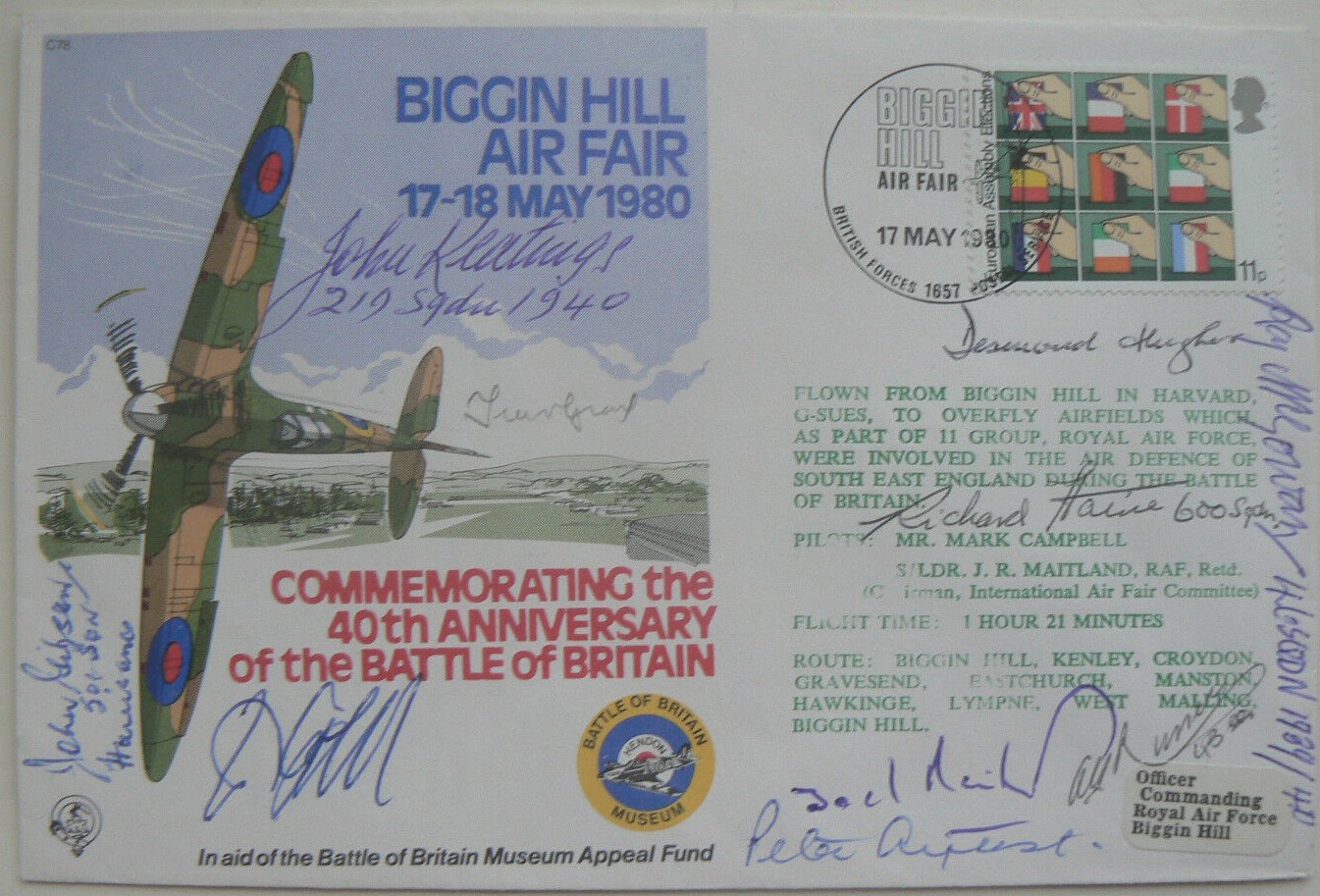 Multi Signed Biggin Hill FDC