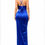 Thumbnail: Royal Blue Satin Maxi Dress
