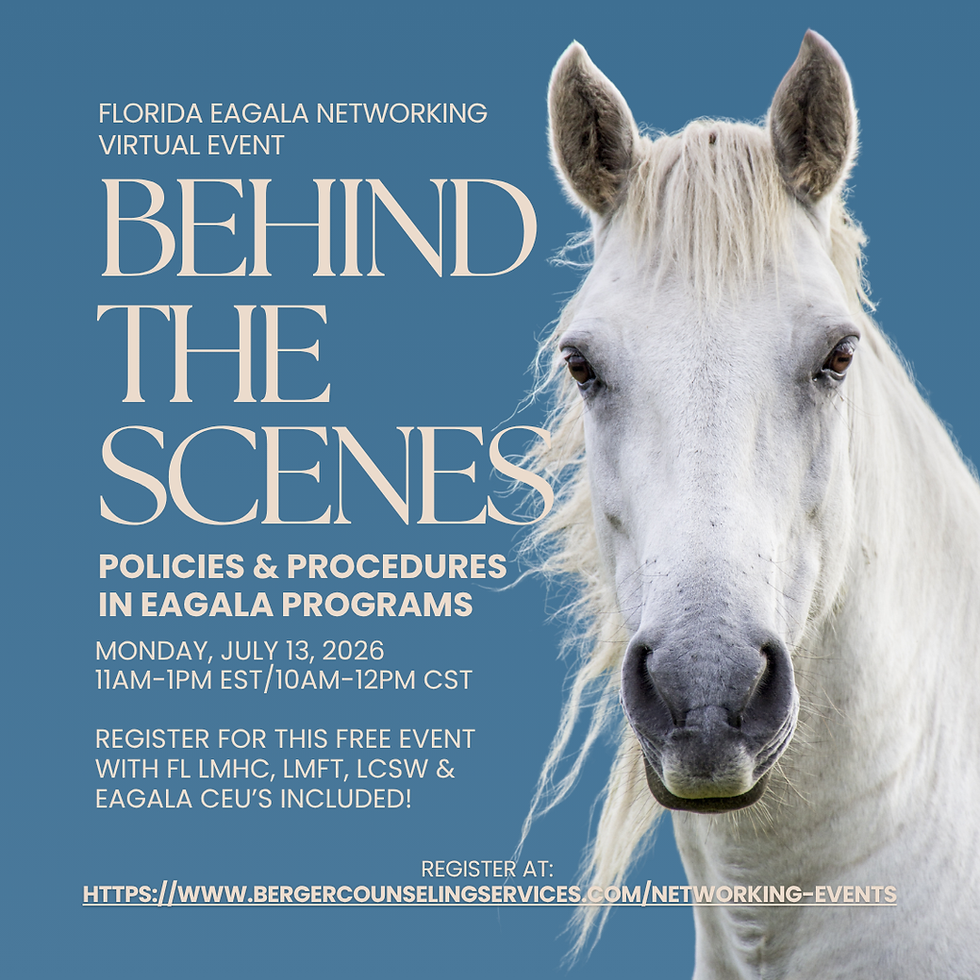 Southeast & West Florida Eagala Networking Virtual Event July 13, 2026