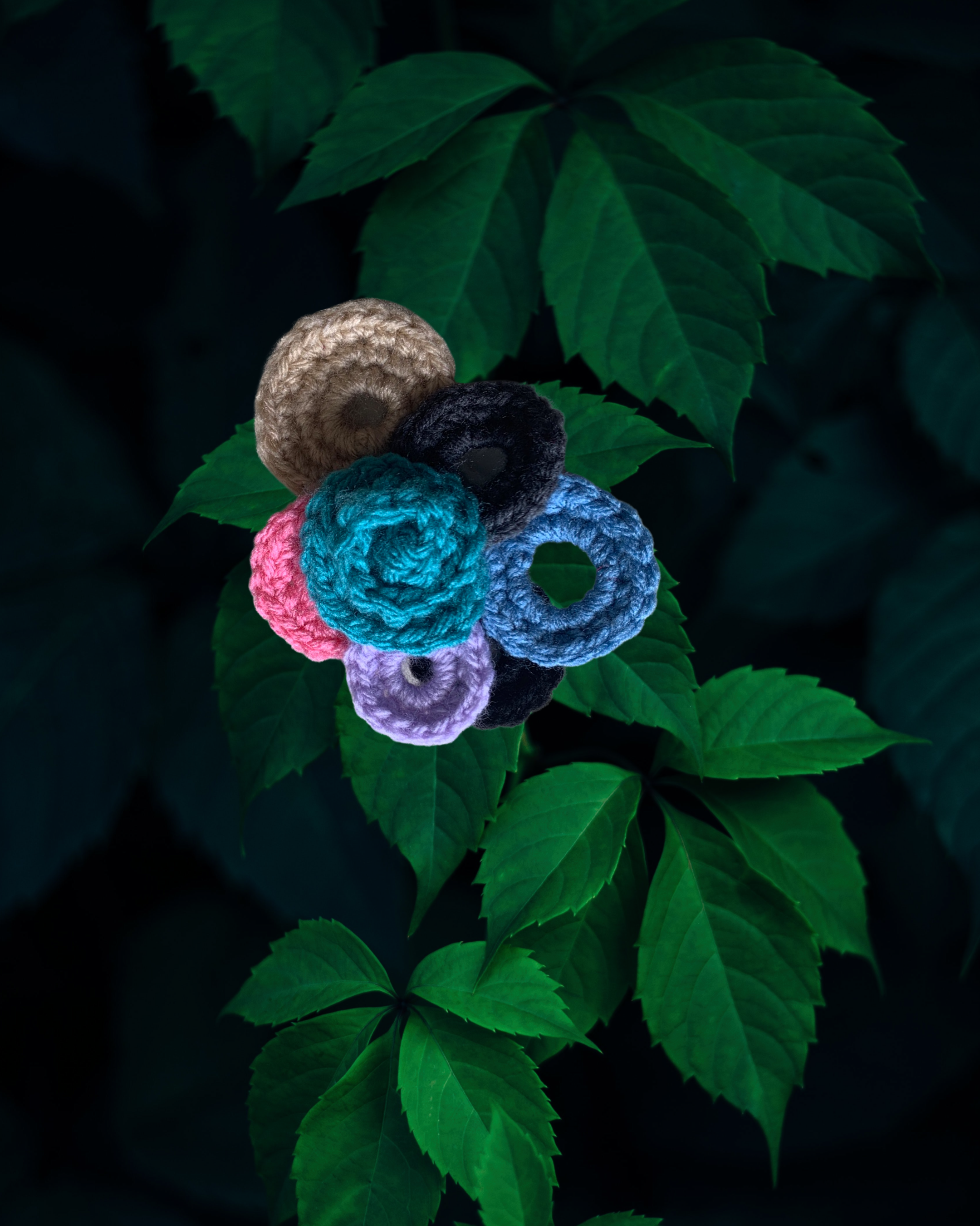 Multi-Color Abstract Design Large Brooch