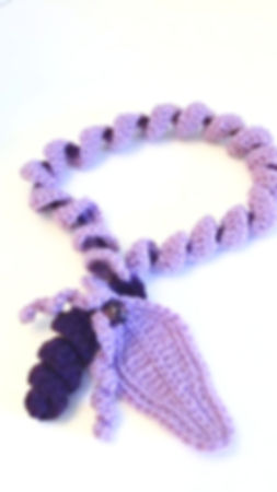 Two Tone Purple Flower Crochet Necklace