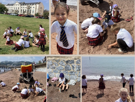 Cherry class had a fantastic day in Teignmouth, taking time to observe the lighthouse before enjoying some fun on the beach!