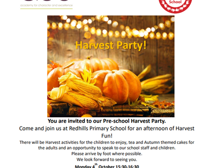 Pre-school Harvest Party
