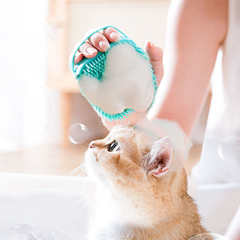 Thumbnail: Pet Bathing Brush Soft Silicone Massager Shower Gel Bathing Brush Clean Tools Co