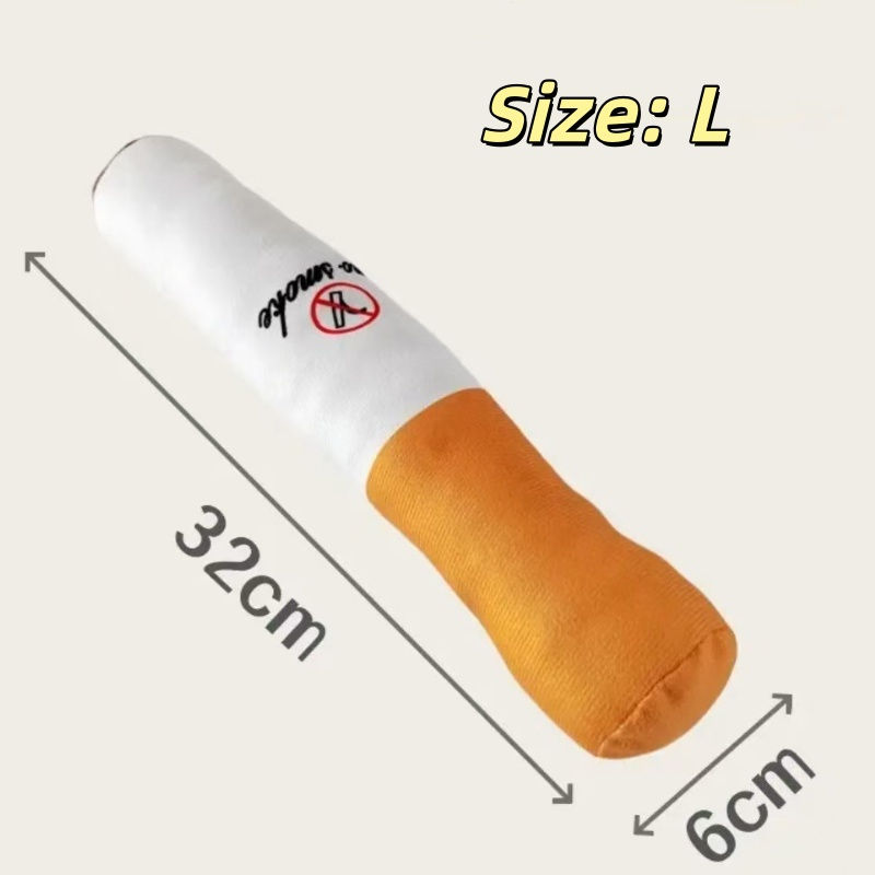 Thumbnail: Funny Pet Toys Cigar Big Smoke Plush Squeak Dog Chew Toy Interactive Molar Chew 