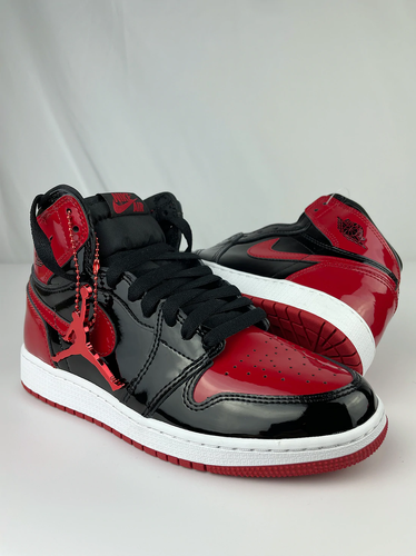 red and black leather jordans