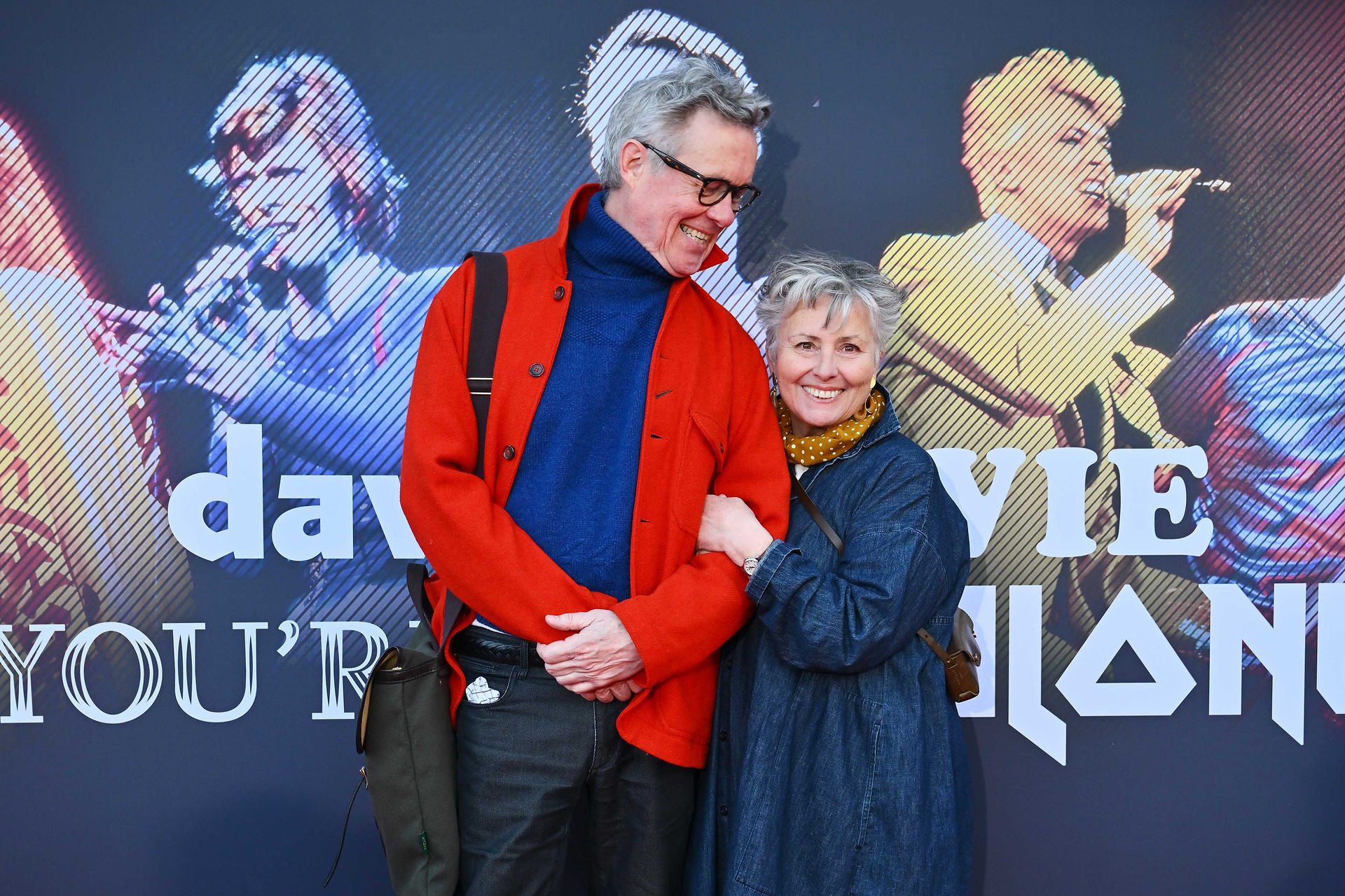Alex Jennings and Lesley Moors on the red carpet at David Bowie You're Not Alone