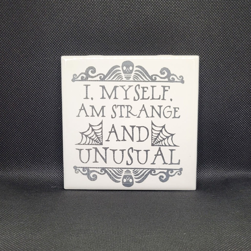 Beetlejuice I Myself Am Strange Ceramic Tile Coaster