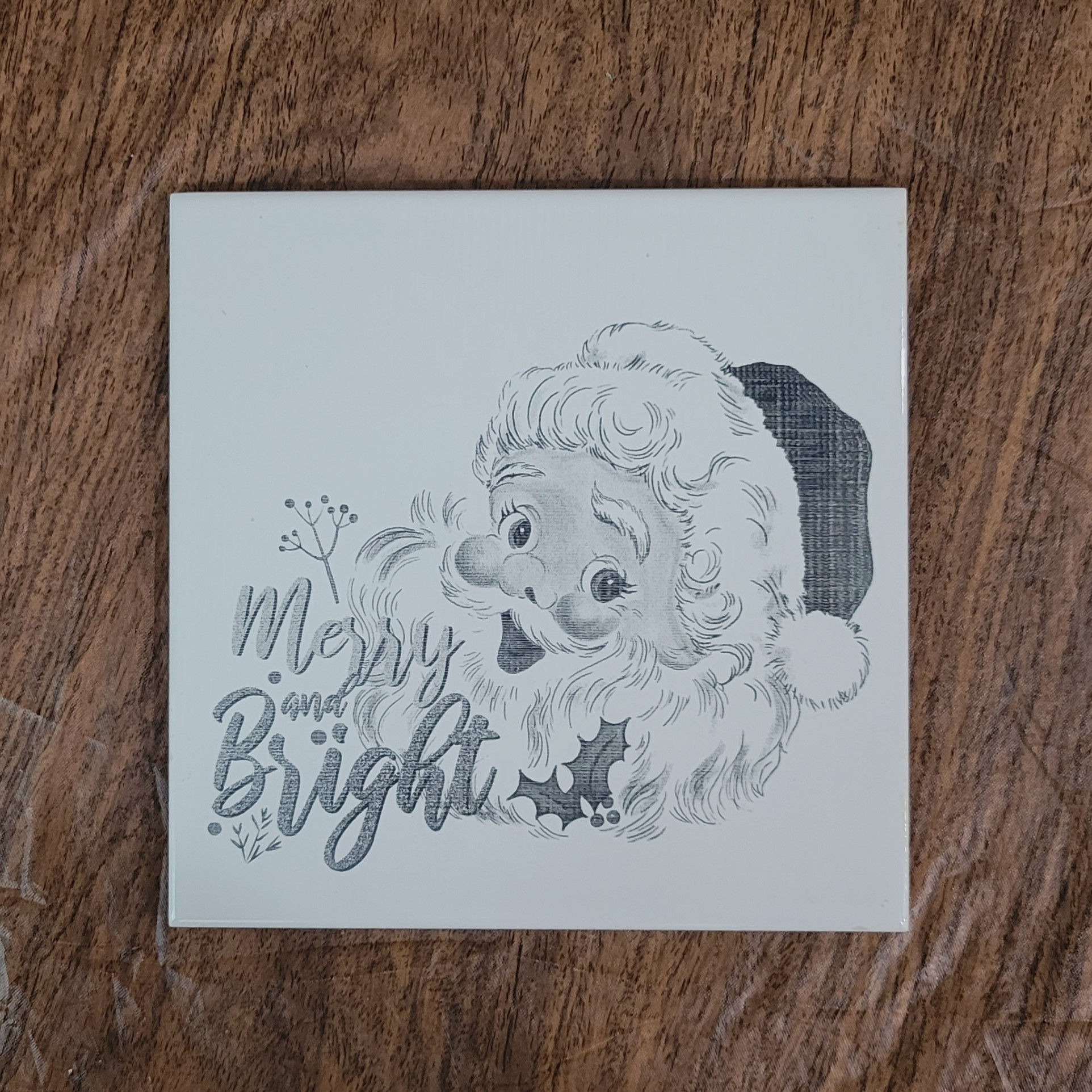 Santa Claus Ceramic Tile Trivet