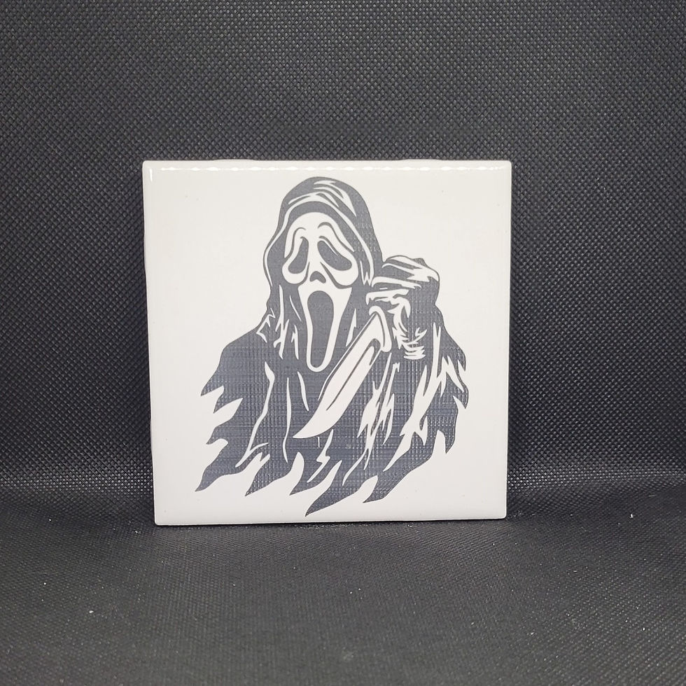 Ghostface Ceramic Tile Coaster