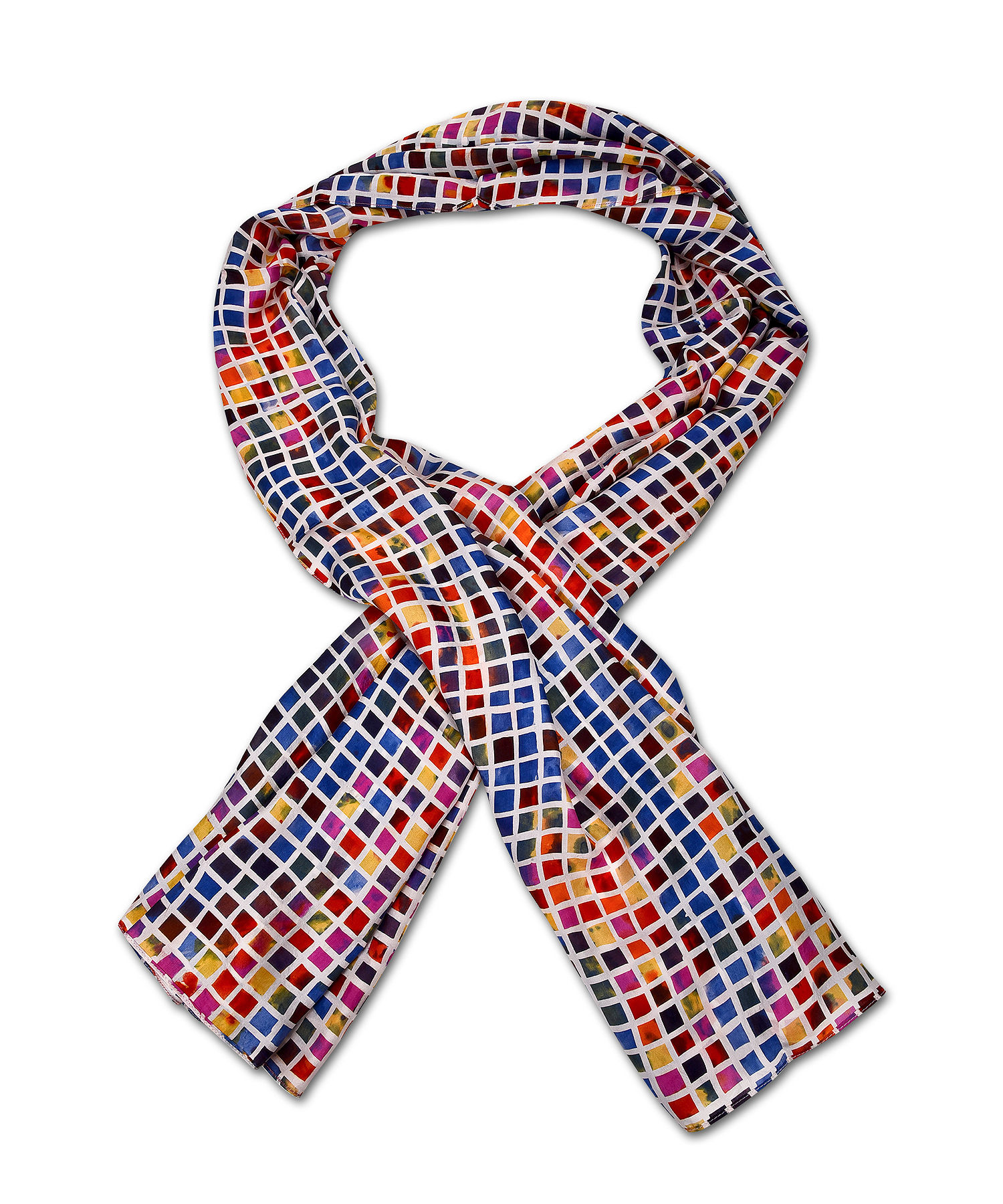 Hand Dyed Batik Silk Scarf