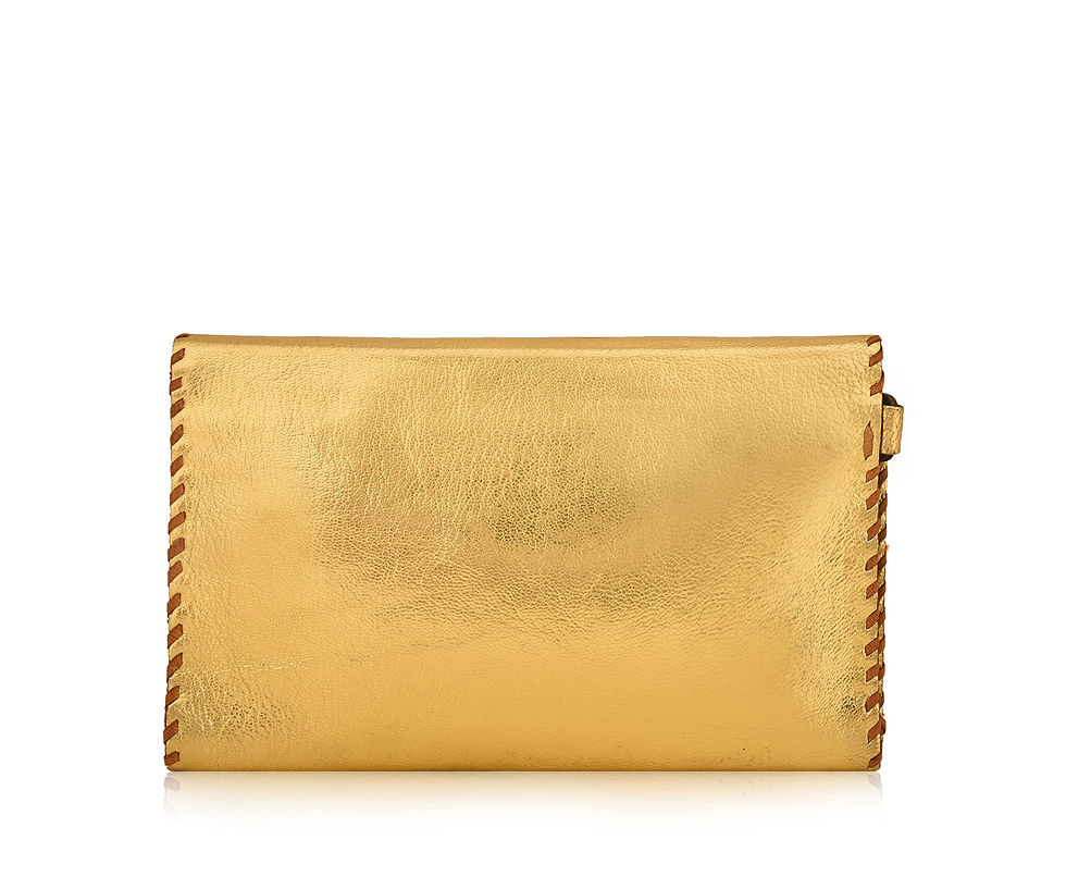 Thumbnail: Metallic Leather Wristlet Wallet
