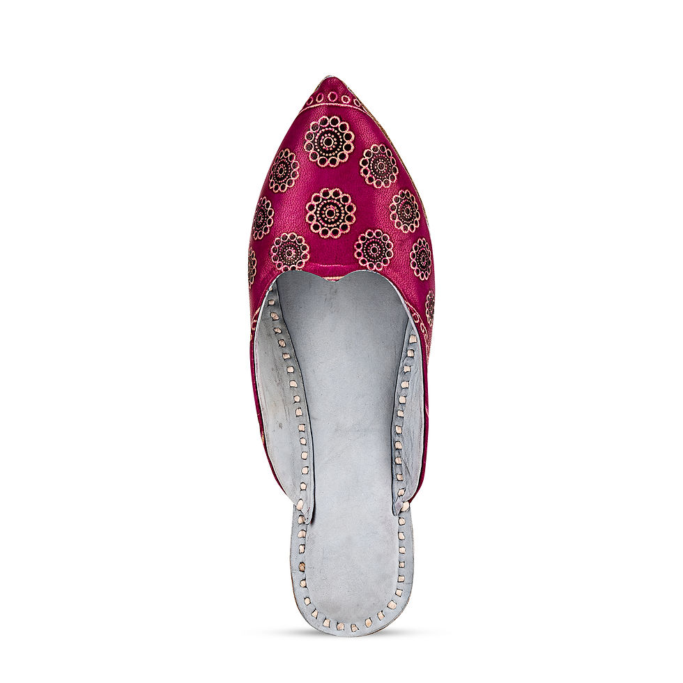 Thumbnail: Batik Floral Leather Mojri