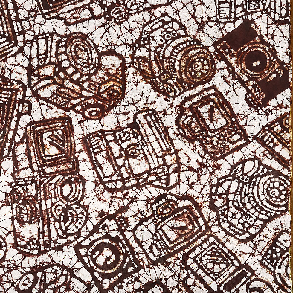Thumbnail: Hand Dyed Batik Silk Scarf