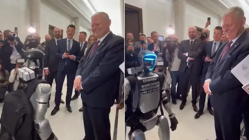 Robot humanoidalny w sejmie stał sie viralem
