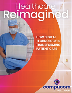 Cover design for a brochure titled Healthcare Reimagined