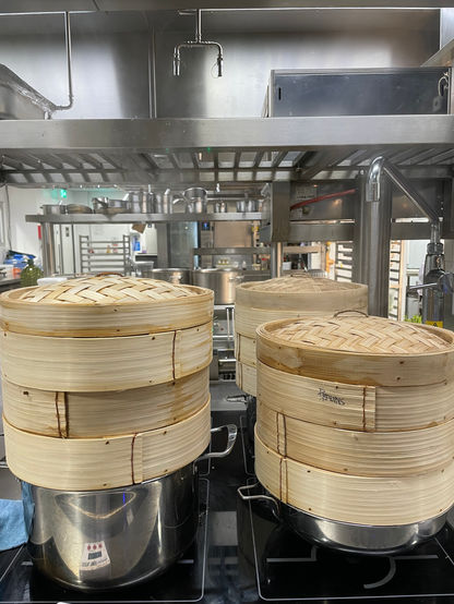 MAMA CHENS DUMPLINGS corporate catering, bamboo baskets