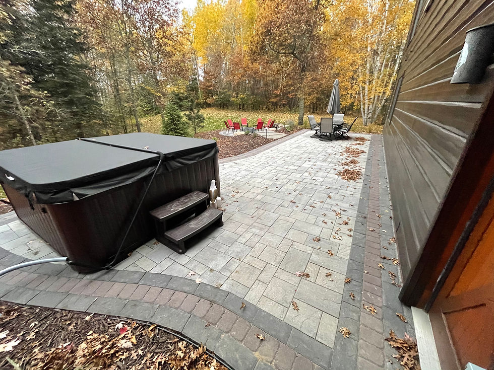 Image of an Outdoor Patio with Hot Tub