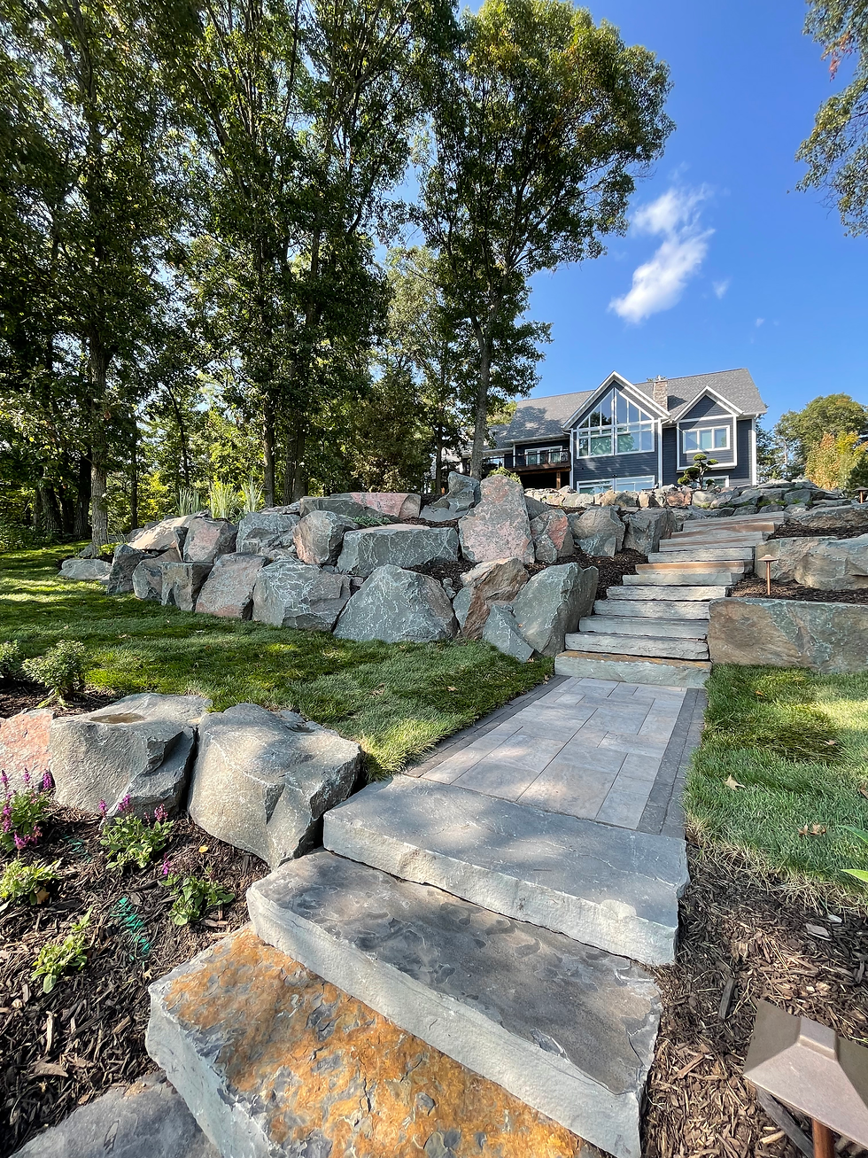 Image of a Decorative Brick Outdoor Wall by the House
