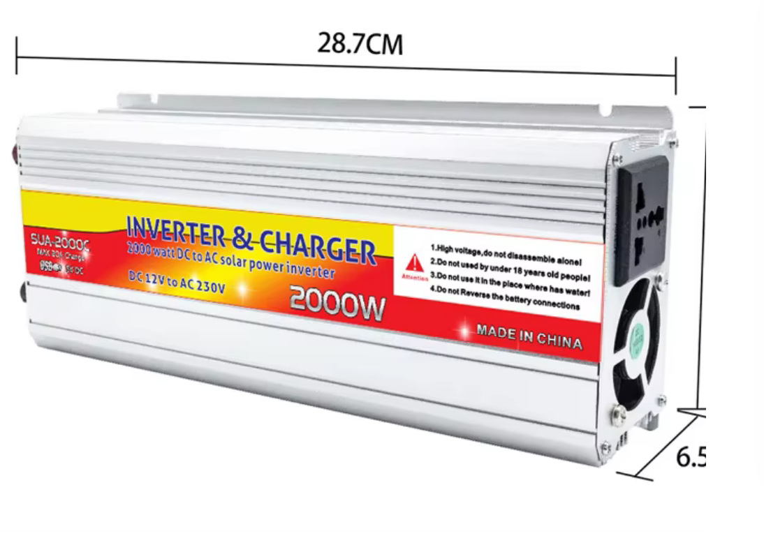 Inverter/hleðslutæki 2000w 12v