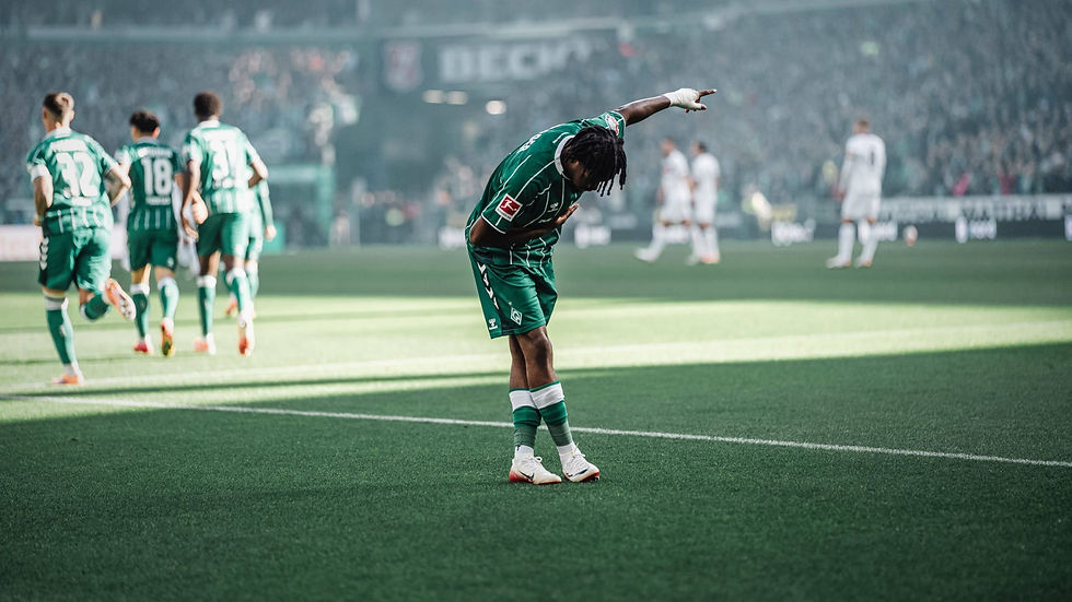 Samuel Mbangula (Werder), pour vous servir.