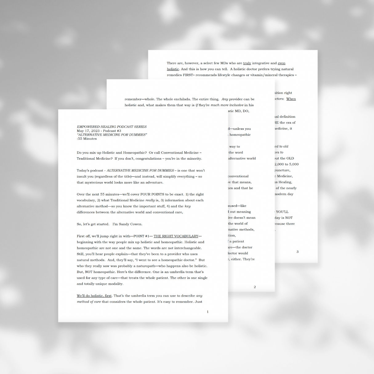 Alternative Medicine for Dummies -Podcast Transcript