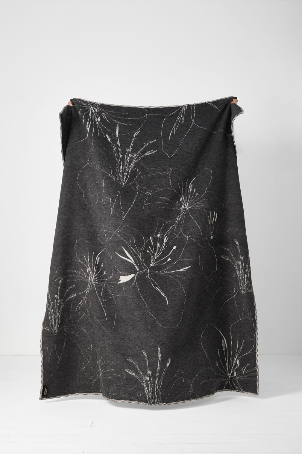Filament Large Recycled Cotton Blend Throw - Soot