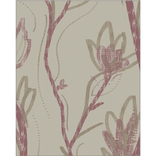 A large floral throw in cream and reds 