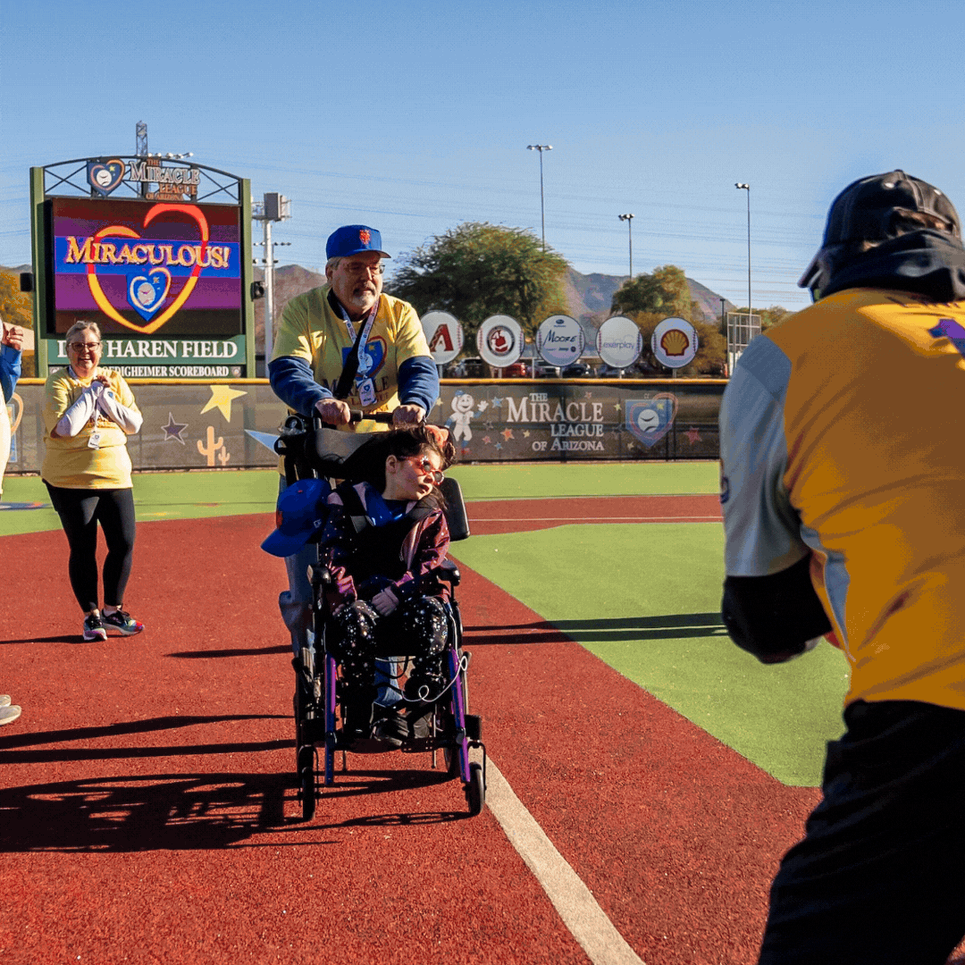 Miracle League of Arizona photo slide show of kids player on the field