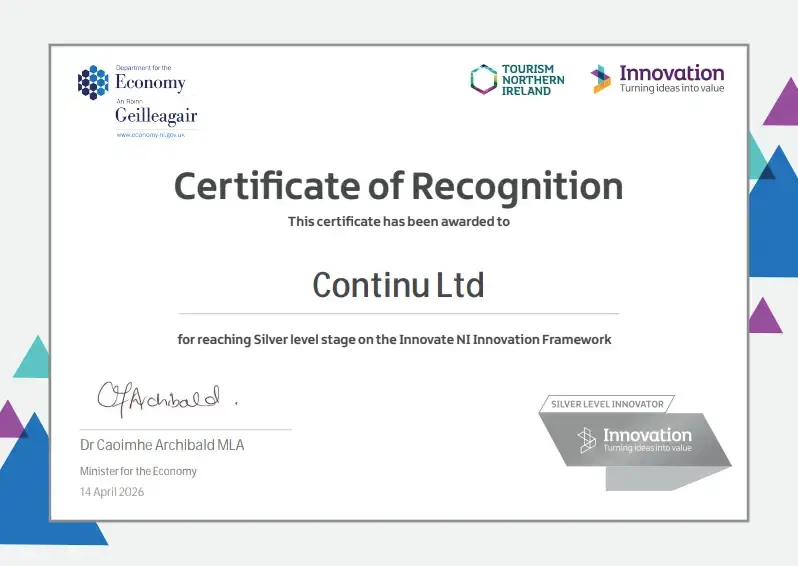 Silver Innovator certificate – Innovate NI