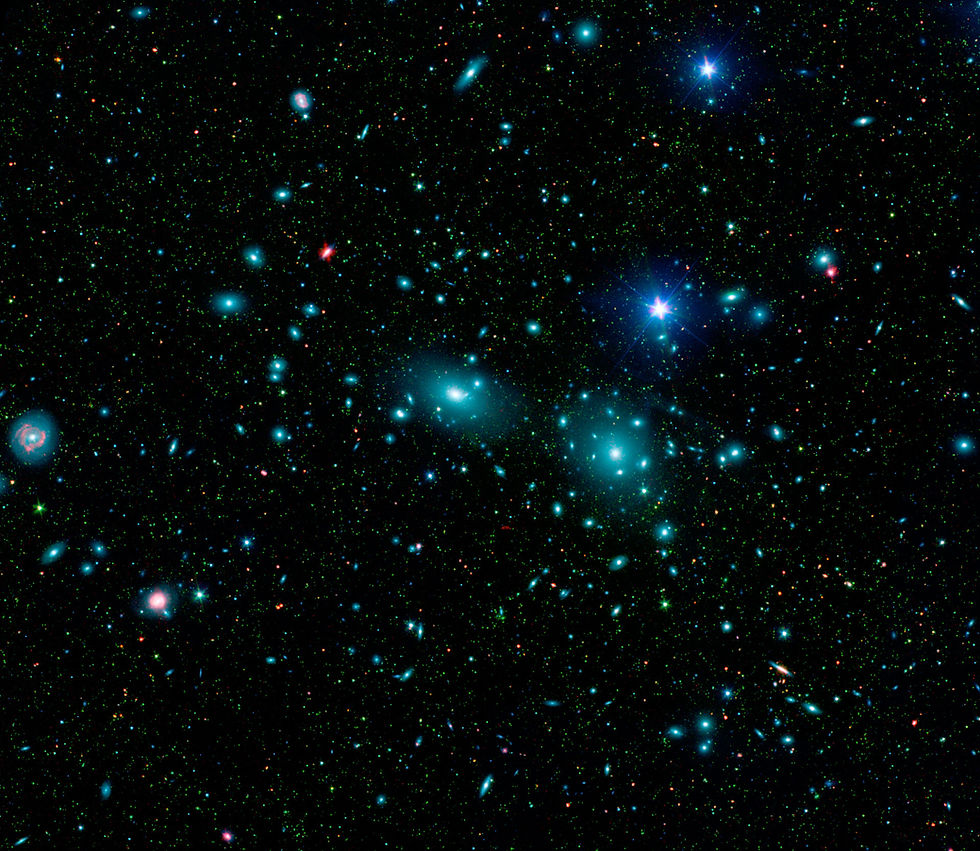 Infrared/Visible Image of Coma Cluster