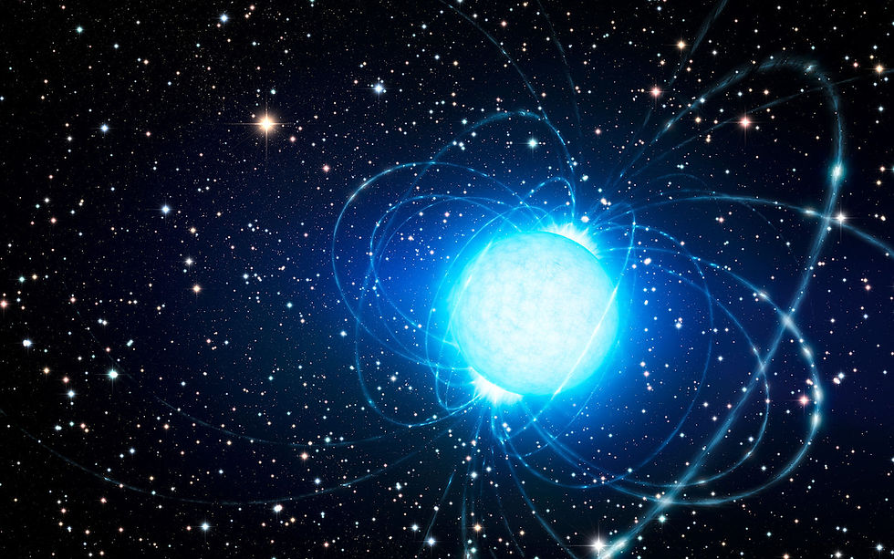 Artist Impression of magnetar in star cluster Westerlund 1